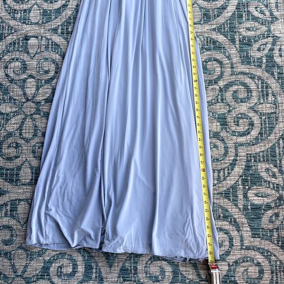 BCBGMAXAZRIA Grecian Pleated Twist Blue Gray Maxi Gown Dress - Size XS - Picture 6 of 8